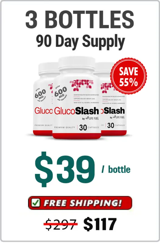 Buy GlucoSlash 3 bottles