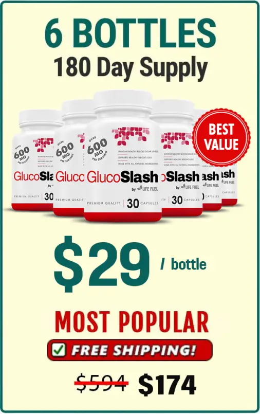 Buy GlucoSlash 6 bottles